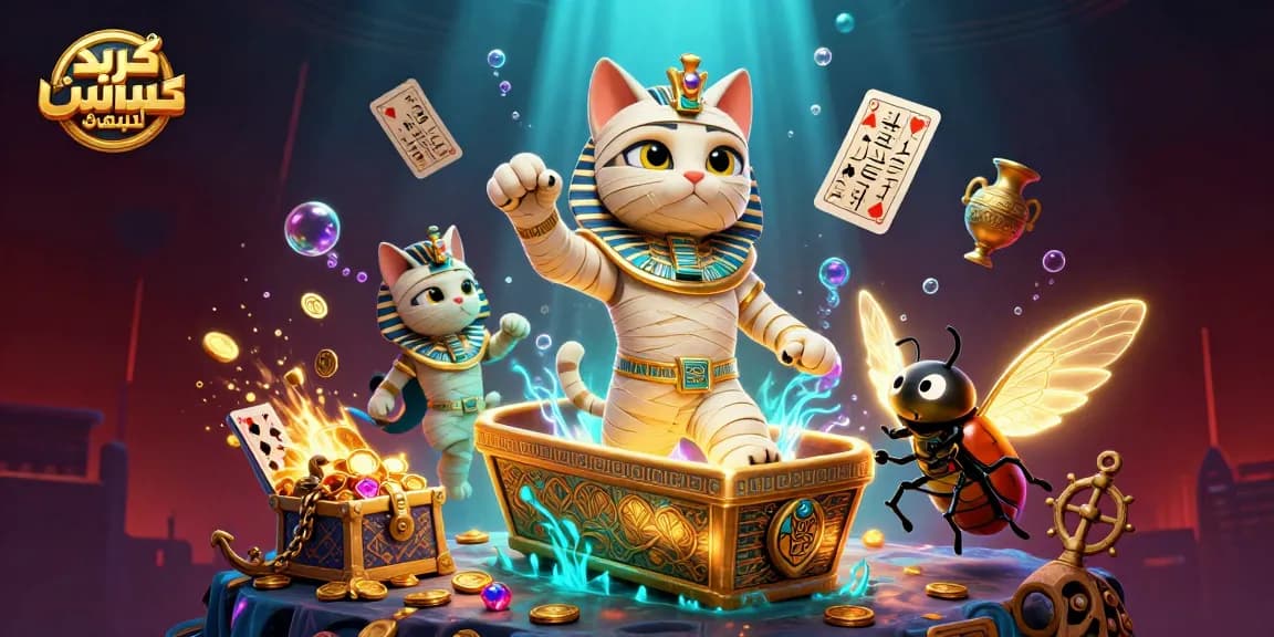 Engage with خرید کلید لمسی in a vibrant casino scene, featuring stylish Egyptian characters and dynamic gaming elements.