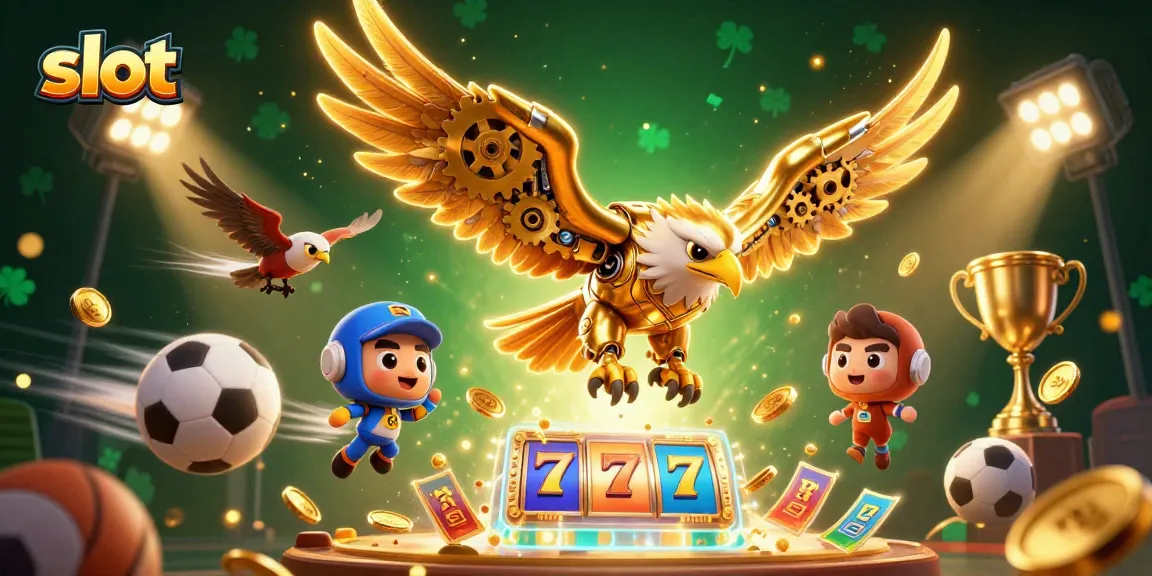 Win big with exciting slot gameplay featuring dynamic reels and golden coins raining down!