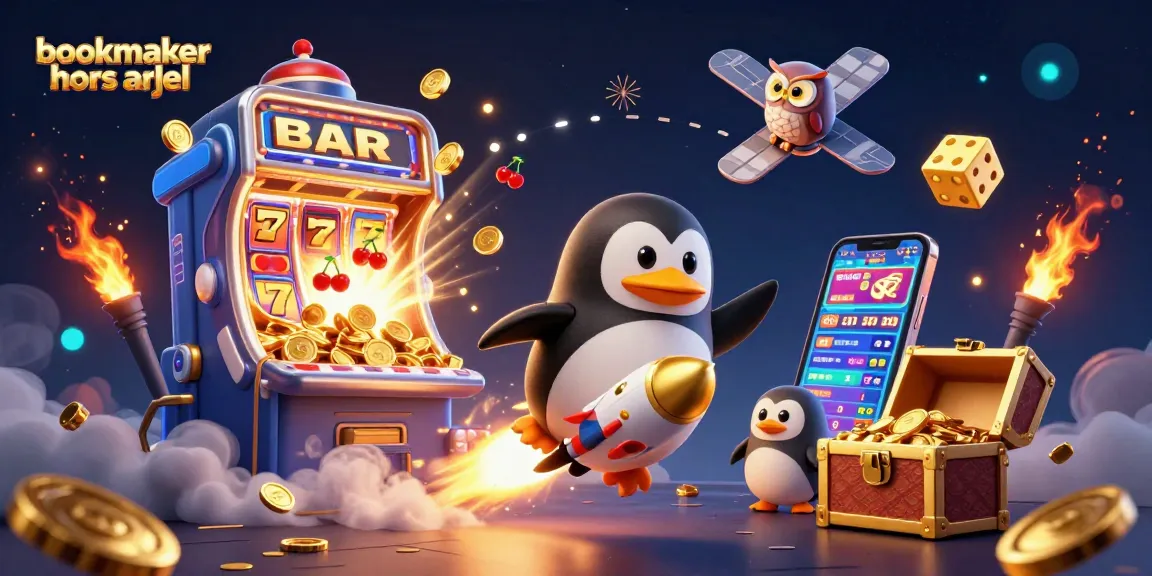 Pariez avec un bookmaker hors ARJEL dans cette illustration captivante de casino en ligne.
