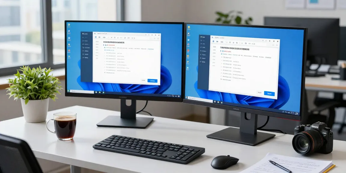 Using Telegram Chinese desktop app on a modern workspace with dual monitors setup.