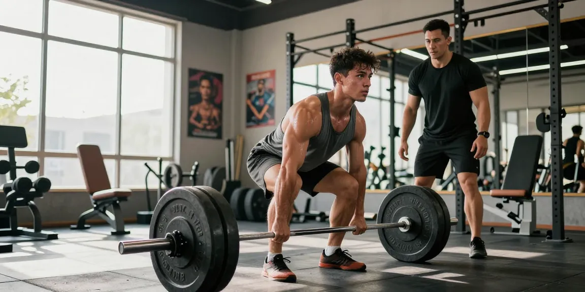 Bodybuilder lifting weights at Driada Shop inspired gym, showcasing dedication and strength.