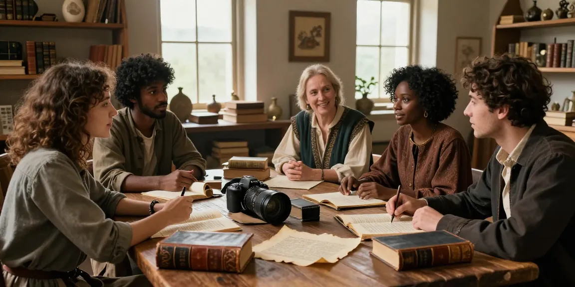 Engaging discussions about history at https://tyntescastle.com with books and artifacts