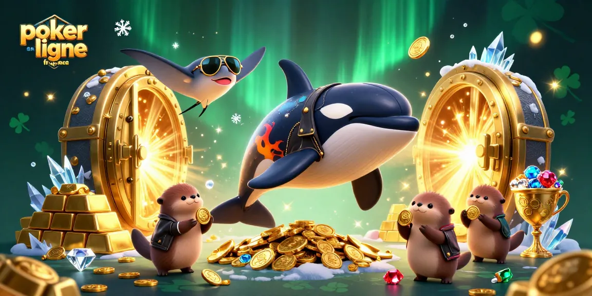 Vivez l'expérience du poker en ligne en France avec une orque et des otaries dans un univers vibrant.