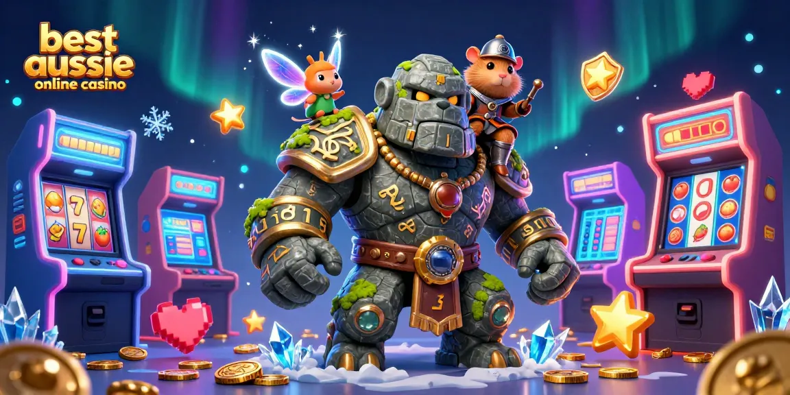 Experience the thrills of the best Aussie online casino with our vibrant, magical 3D scene.