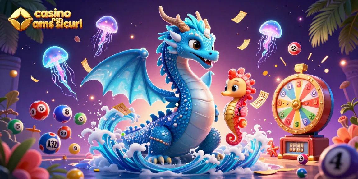 Vivi un'esperienza di gioco emozionante nei casino non aams sicuri con palline della lotteria colorate e elementi di gioco vivaci.