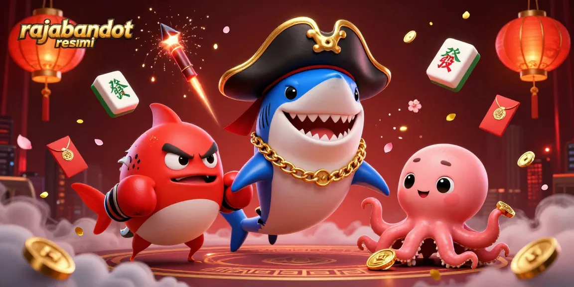 Experience thrilling action with rajabandot resmi, featuring a pirate shark, pufferfish, and octopus in an exciting casino scene.