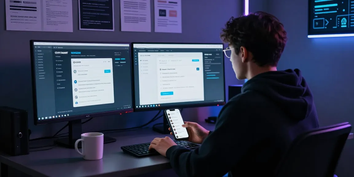 Exploring the best cvv dumps shop with a tech-savvy user at a modern workspace.