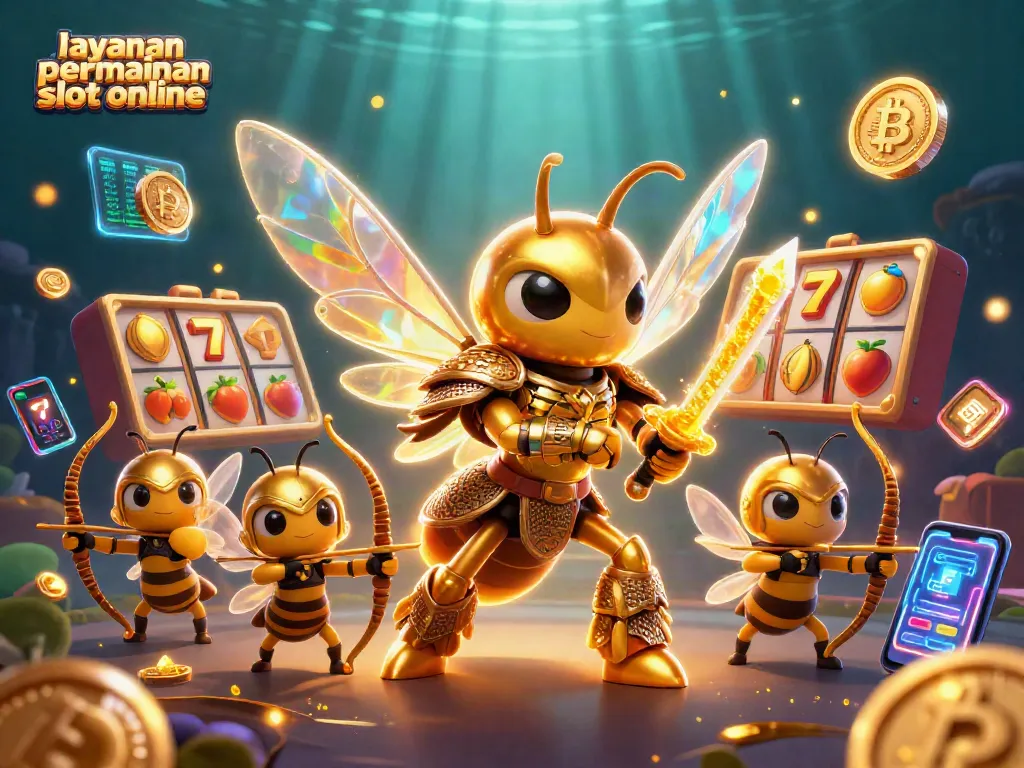 Menangkan layanan permainan slot online dengan grafis menarik dalam ilustrasi 3D yang berwarna-warni.