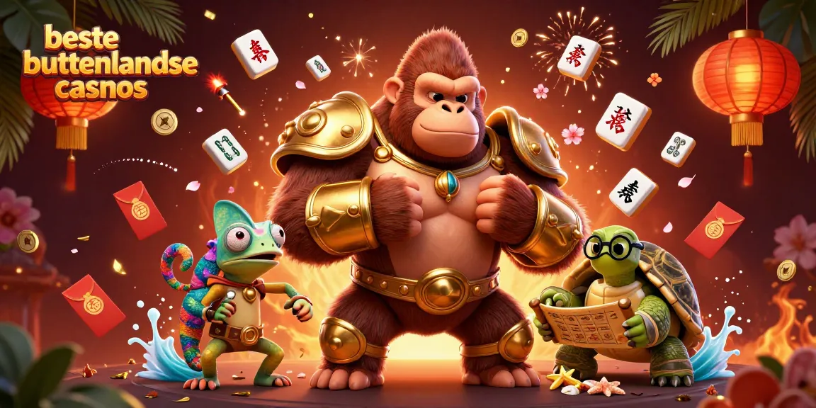 Engaging illustration depicting beste buitenlandse casinos with dynamic characters and vibrant casino elements.