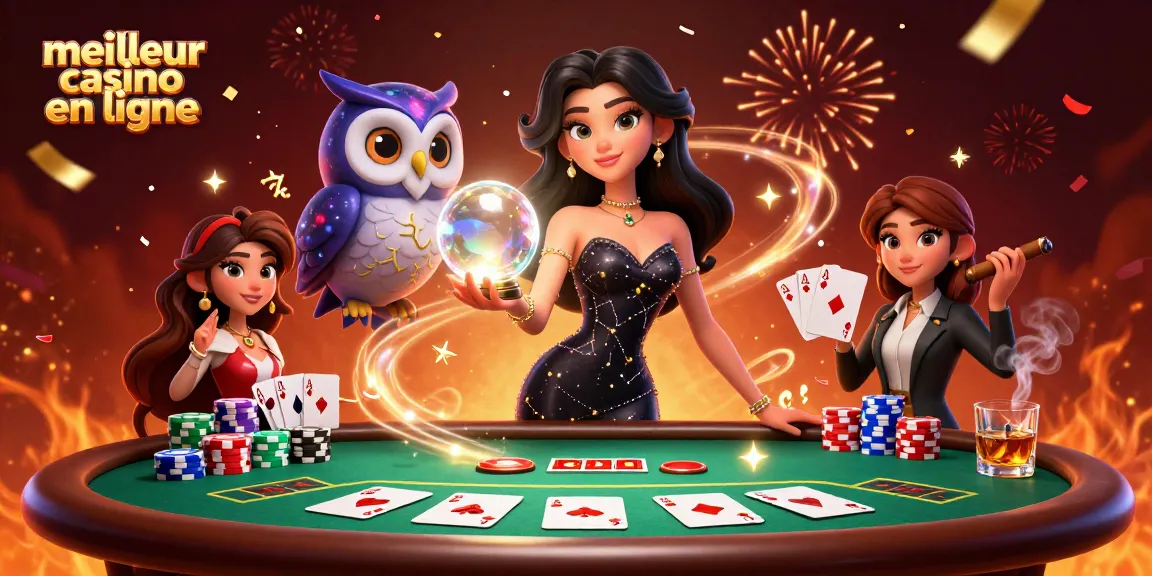 Vivez l'excitation du meilleur casino en ligne avec cette illustration 3D vibrante et magique.