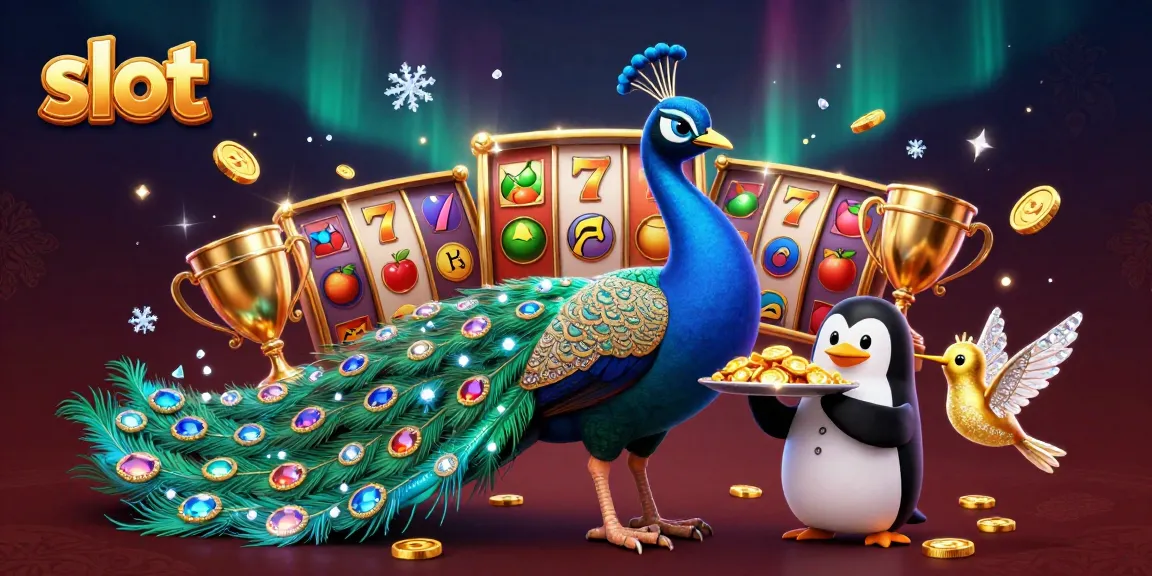 Spin the slot reels with vibrant gems and golden chips in a lively casino scene.