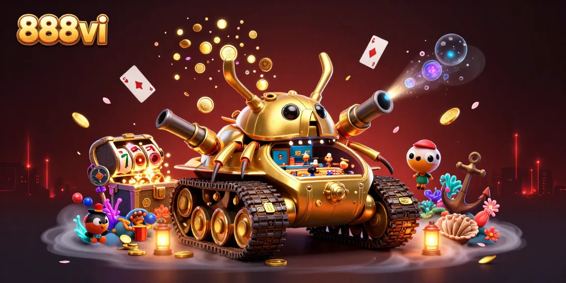 Experience the vibrant casino world of 888vi with a dynamic golden beetle tank and exciting game elements.
