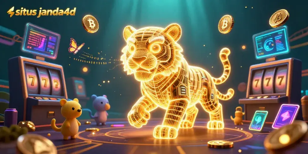 Menangkan jackpot dengan situs janda4d dalam ilustrasi kasino digital yang menyenangkan.