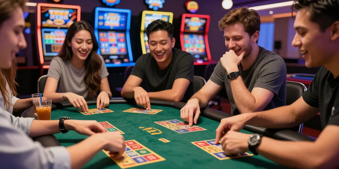 Exciting togel game gathering showcasing friends enjoying benihtoto togel