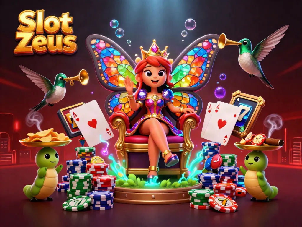 Experience thrilling gameplay with Slot Zeus featuring vibrant characters and dynamic casino elements.