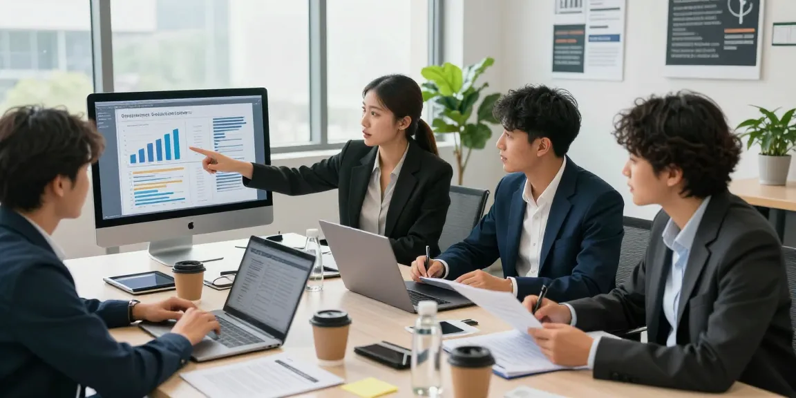 Team collaborating on document fraud detection solution strategies in a modern office.