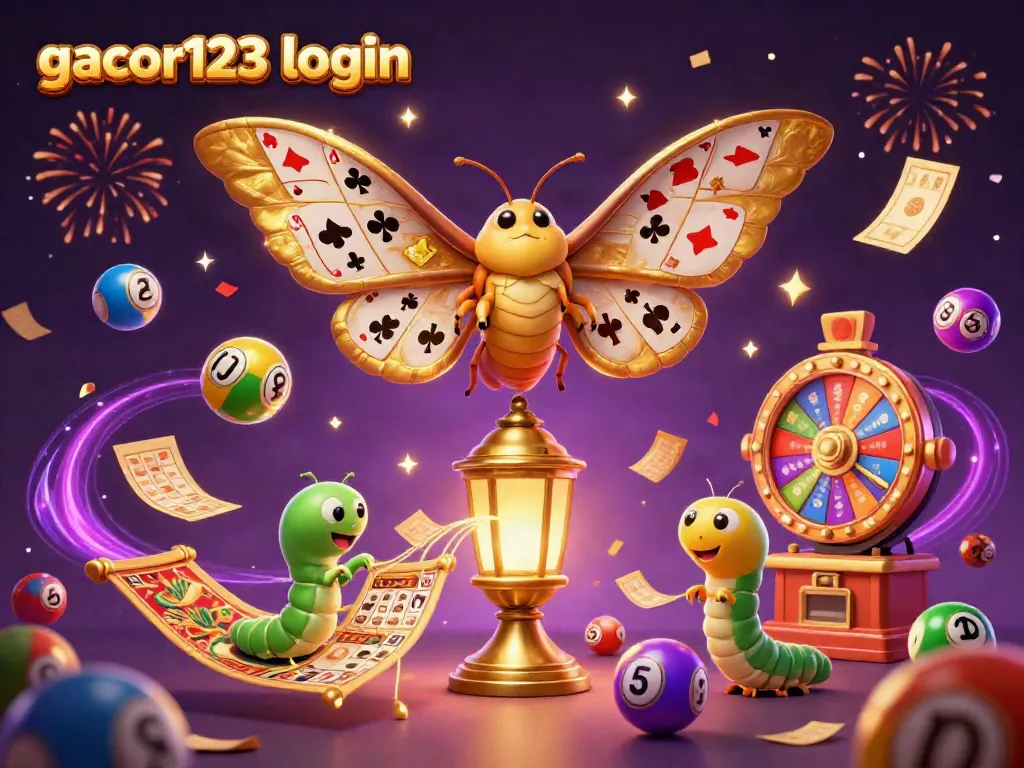 Engage with gacor123 login for an immersive casino experience featuring vibrant lottery elements and carnival atmosphere.
