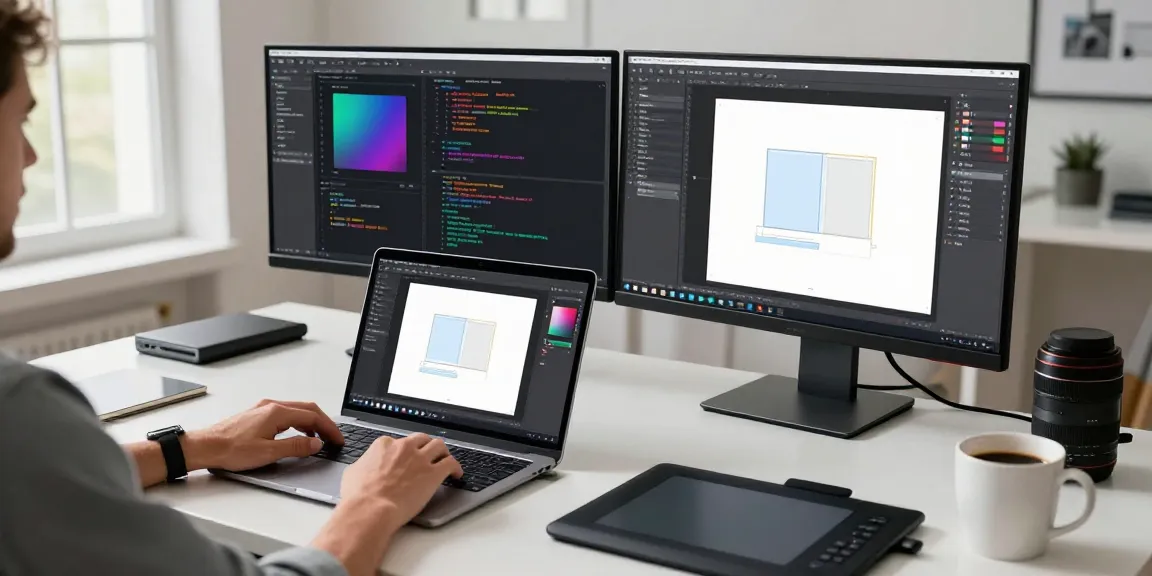 Professional workspace showing a user efficiently utilizing 截图工具 on a laptop with annotated screenshots.