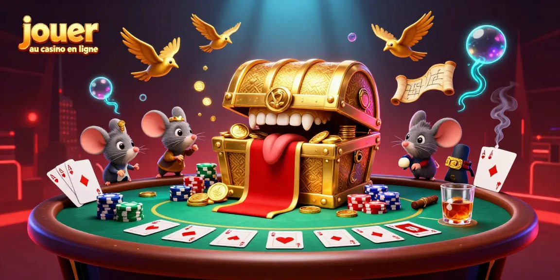 Jouer au casino en ligne avec une animation captivante de trésor et jeux de cartes