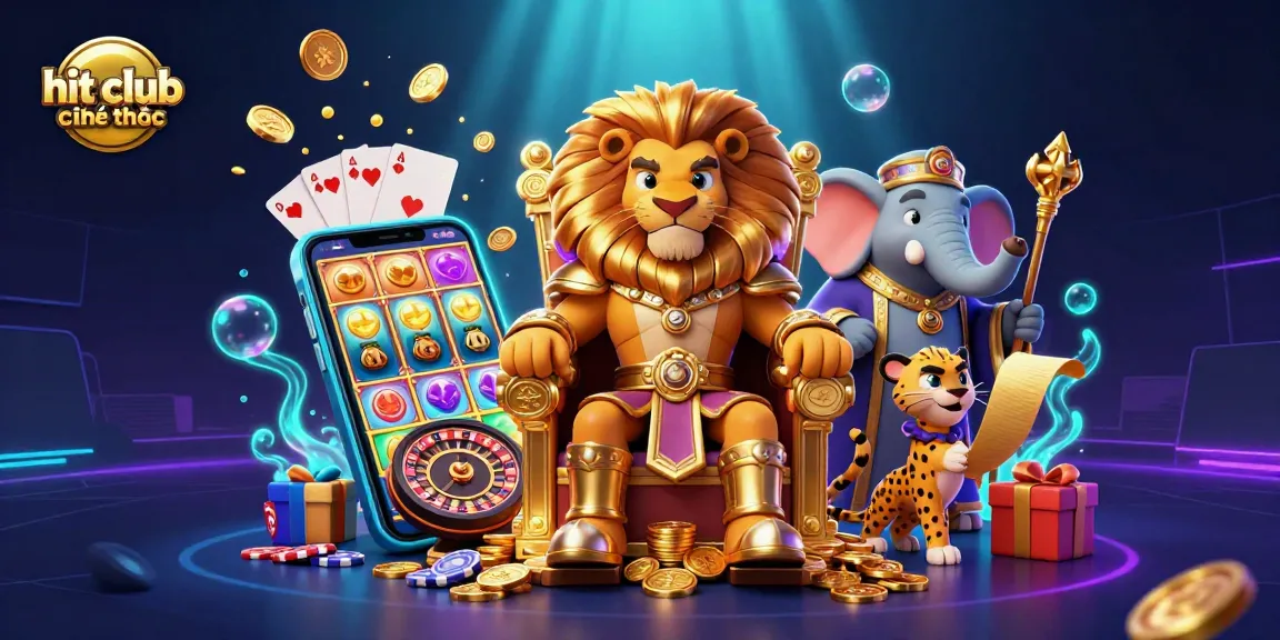 Watch the hit club chính thức scene with animated characters, slot games, and vibrant casino elements interacting dynamically.