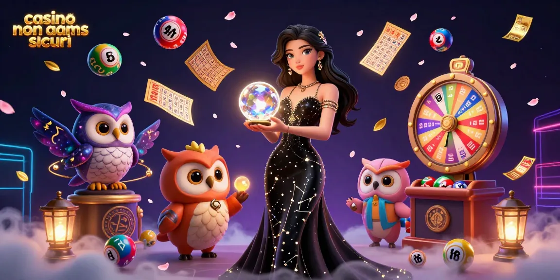 Immergiti nel mondo emozionante dei casinò non AAMS sicuri con personaggi magici ed elementi vibranti di casinò.