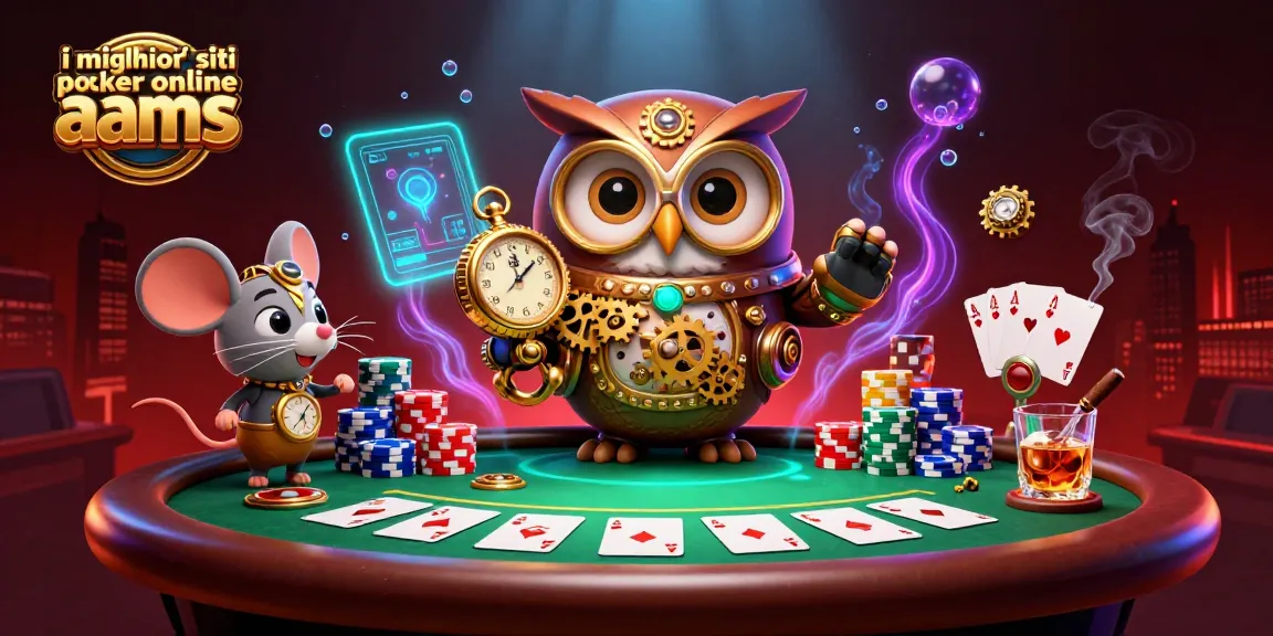 Giocando nei migliori siti poker online AAMS, il gufo viaggiatore esplora un mondo di casinò futuristici.